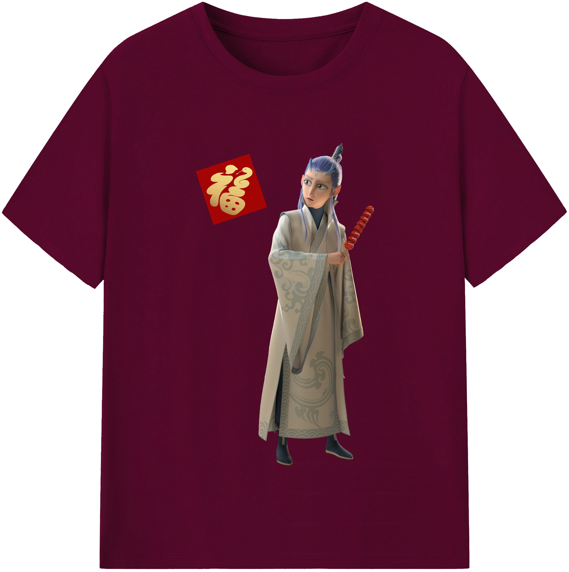 （画像用） Ne Zha 2 ナタ 魔童の大暴れ レディースカジュアルプリントTシャツ（綿100％）
